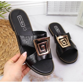 Chaussons noirs avec ornement W Filippo le noir 1