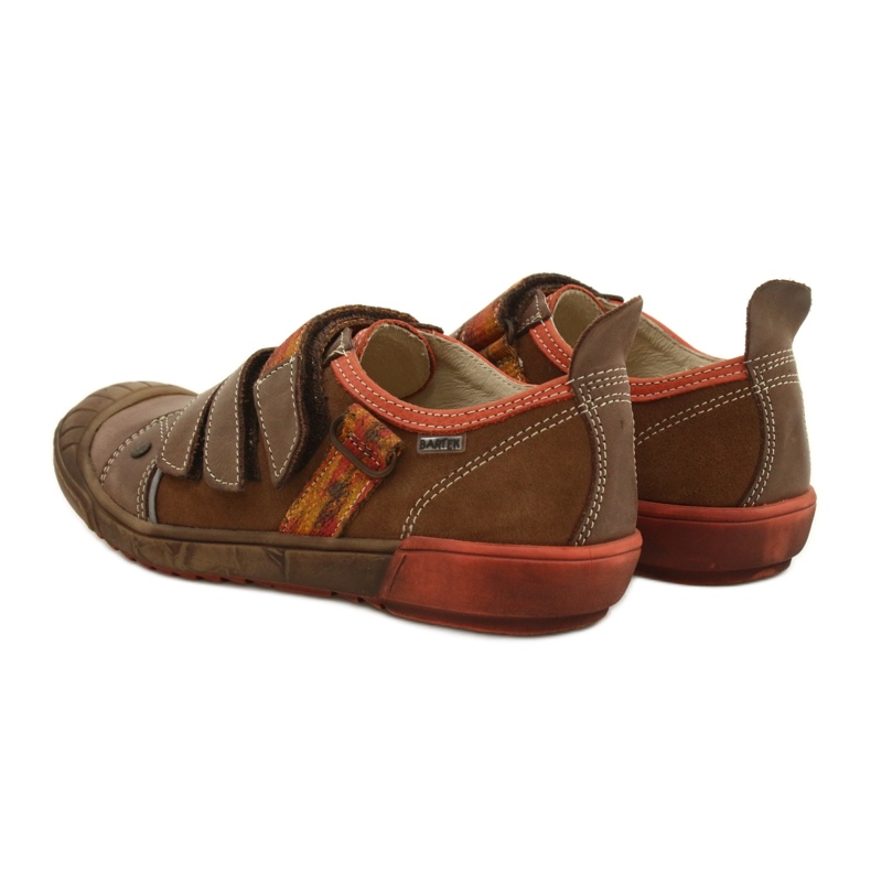 Chaussures en cuir avec velcro Bartek 28764-70Q marron brun orange 4