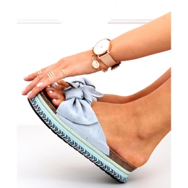 Tongs sur semelle ornée Lane Blue bleu 1 Tongs sur semelle ornée Lane Blue bleu 1