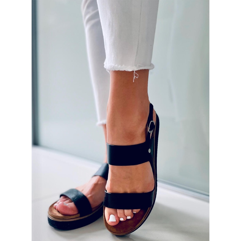 Sandales femme Maiden noires le noir 2