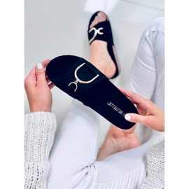 Chaussons semelle liège Tara Black noir 2