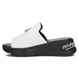 Chaussons en cuir Filippo DK3872 / 22 Wh blanc blanche 1