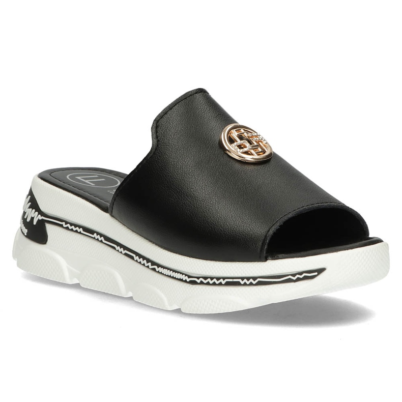 Babouches en cuir Filippo DK3872/22 Bk noir 1