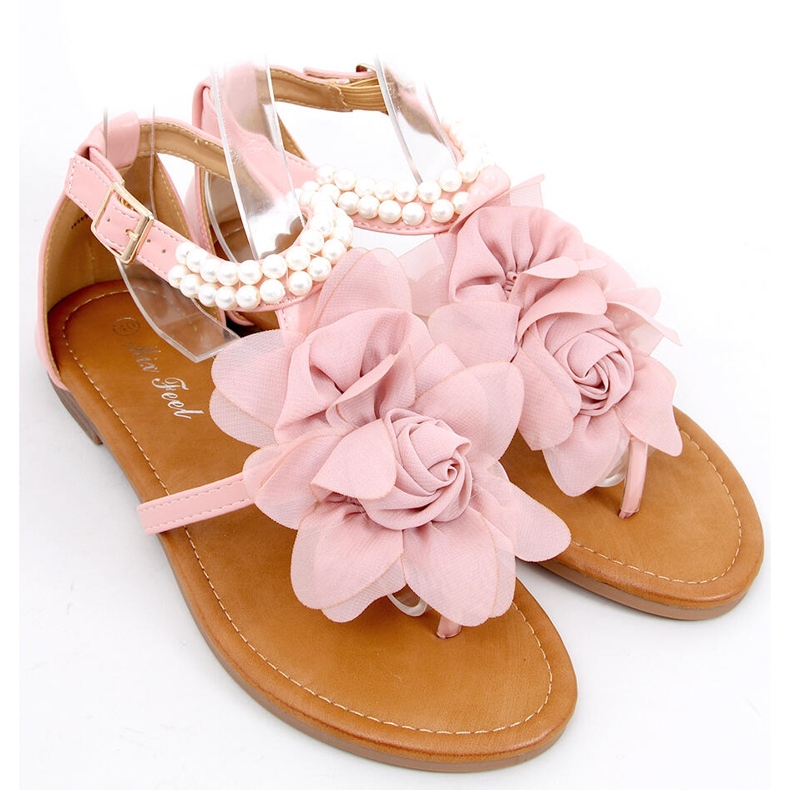 Sandales avec perles Debby Pink rose 2