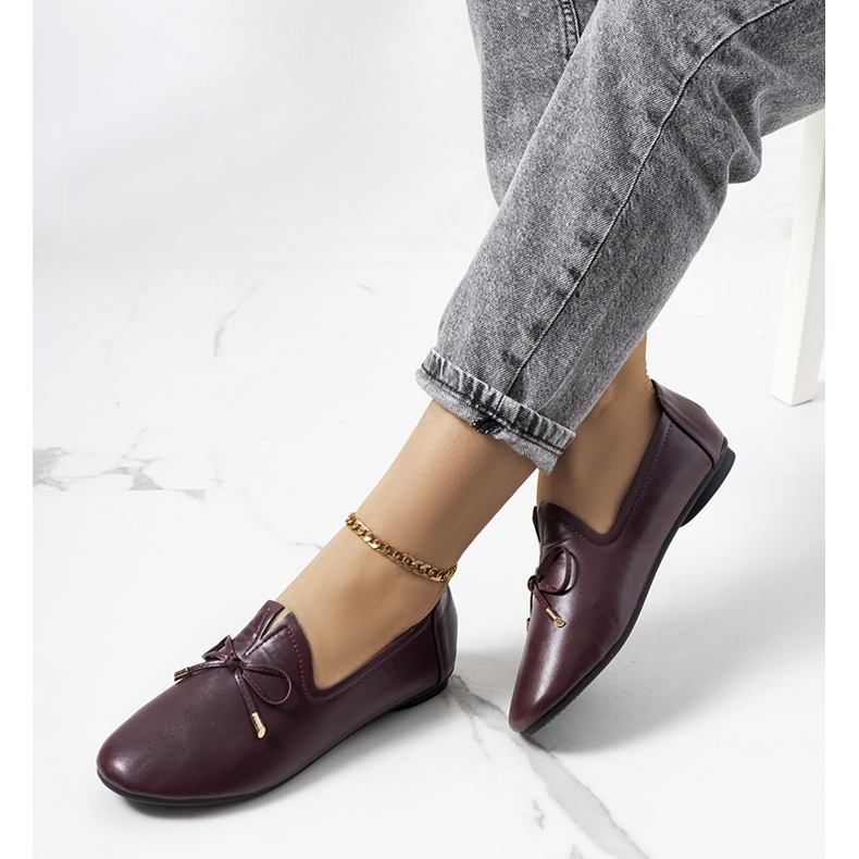 Mocassins bordeaux Carlsen rouge 1