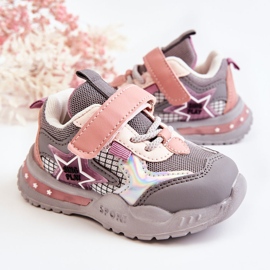 PJ2 Chaussures Sport Léger Enfant Gris-Rose Mobby 2 PJ2 Chaussures Sport Léger Enfant Gris-Rose Mobby 2