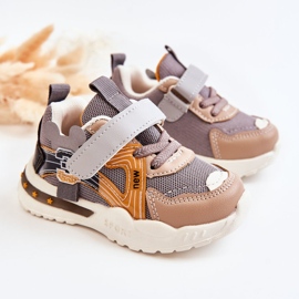 PJ2 Chaussures de Sport Enfant en Toile Gris-Marron Nathine brun 1