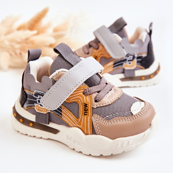 PJ2 Chaussures de Sport Enfant en Toile Gris-Marron Nathine brun 2