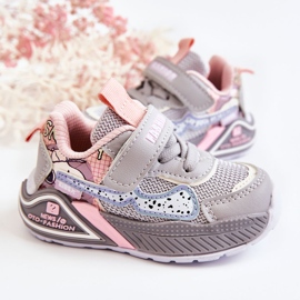 PJ2 Chaussures Sport Léger Enfant Gris Snoopy rose 2