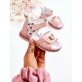 PJ2 Sandales à pois roses pour enfant en cuir 1 PJ2 Sandales à pois roses pour enfant en cuir 1