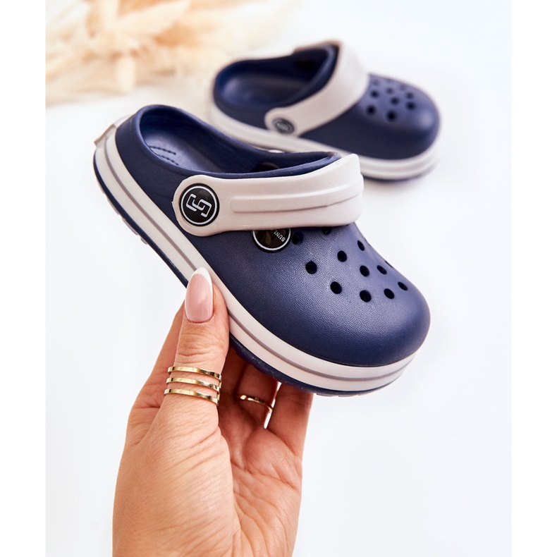 Chaussons Enfants Confortables Crooks Bleu Marine Colly 1
