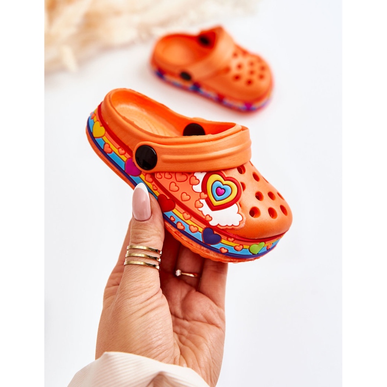 Chaussons Enfant Mousse Crocs Orange Charie 1 Chaussons Enfant Mousse Crocs Orange Charie 1