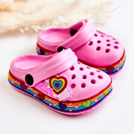 Chaussons Enfant Mousse Crocs Rose Charie 2