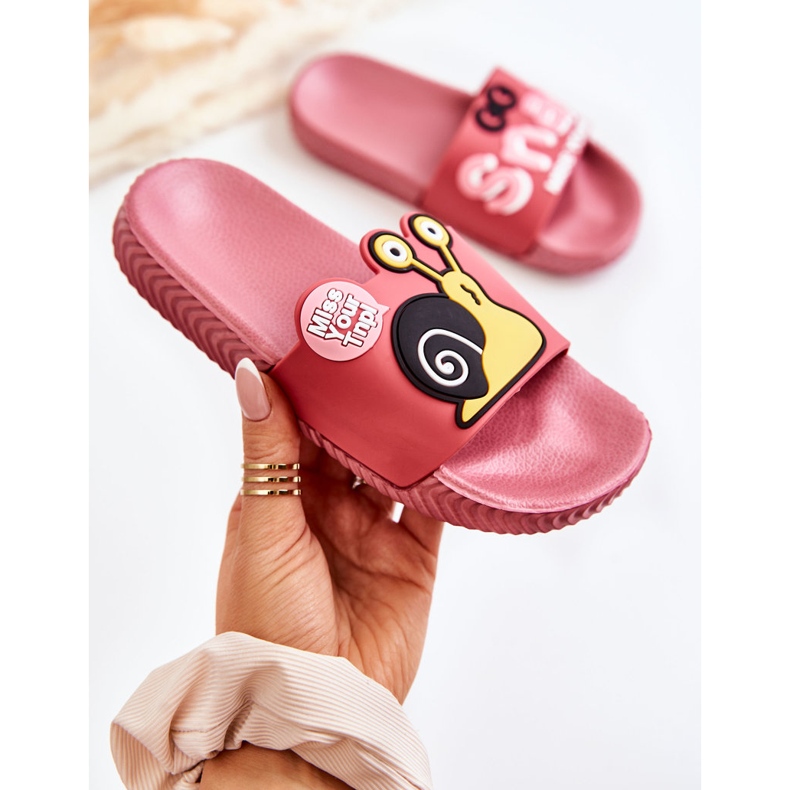Chaussons Enfant Light Snail Rose Foncé 1