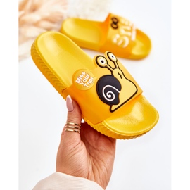 Chaussons Enfant Escargot Jaune Clair 1