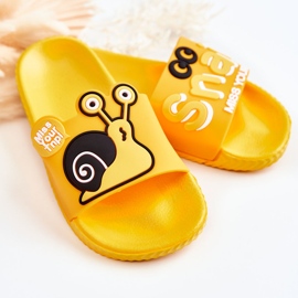 Chaussons Enfant Escargot Jaune Clair 3