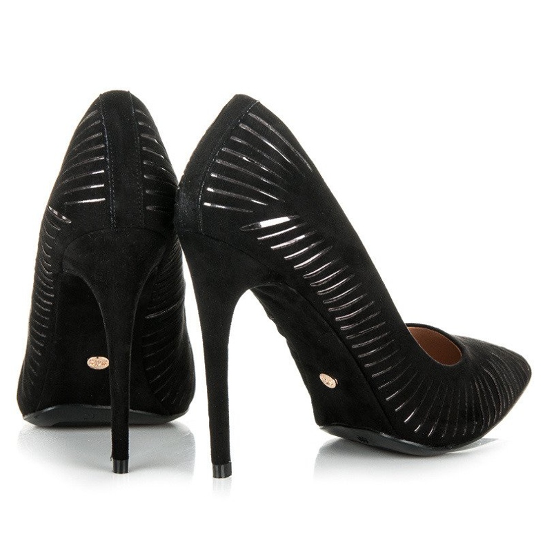 Seastar Escarpins en daim brillant noir 2