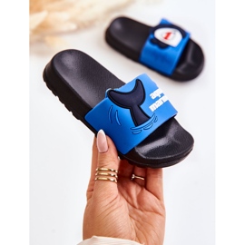 Chaussons Enfant Light Sharky Bleu Foncé le noir 1