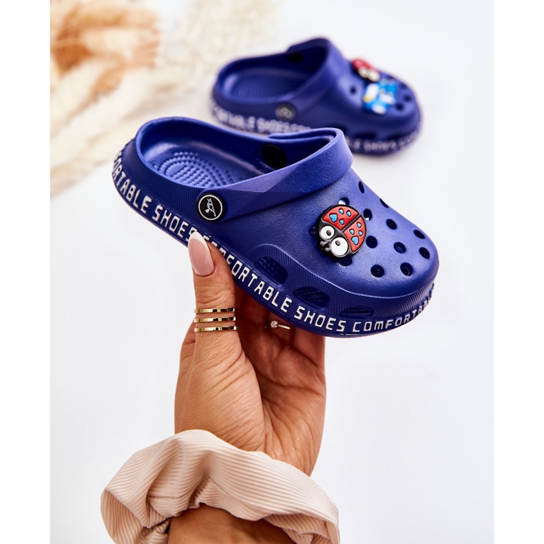 BM Chaussons Enfant Entrejambe Léger Décor Bertis Bleu Marine 1
