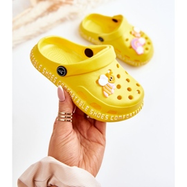 Chaussons Enfant Léger Entrejambe Avec Décoration Bertis Jaune 1