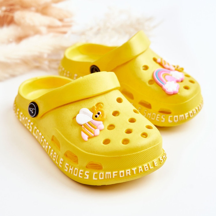 Chaussons Enfant Léger Entrejambe Avec Décoration Bertis Jaune 2
