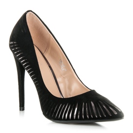 Seastar Escarpins en daim brillant le noir 7