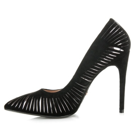Seastar Escarpins en daim brillant le noir 8