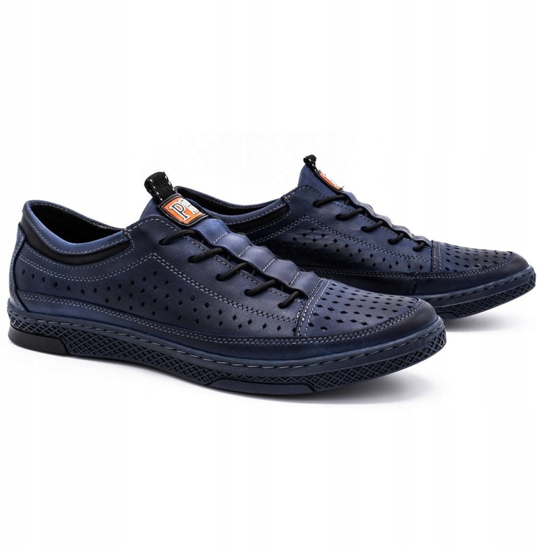 Polbut Chaussures en cuir masculin pour l'été K22 Navy Bleu 2 Polbut Chaussures en cuir masculin pour l'été K22 Navy Bleu 2