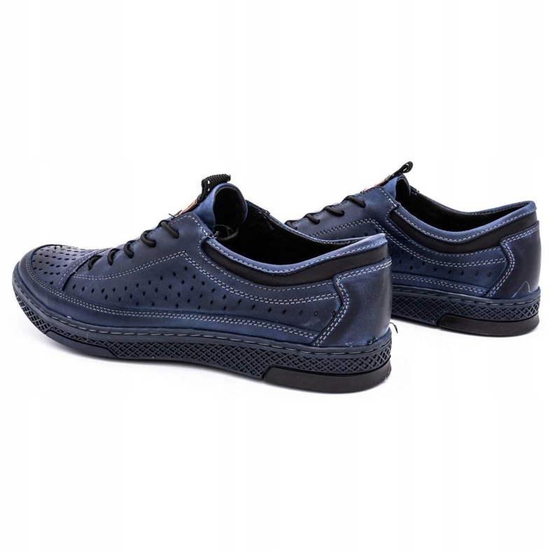 Polbut Chaussures en cuir masculin pour l'été K22 Navy Bleu 5 Polbut Chaussures en cuir masculin pour l'été K22 Navy Bleu 5