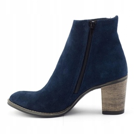 Olivier Bottines à talons bleu marine Sara 1
