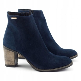 Olivier Bottines à talons bleu marine Sara 2