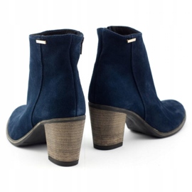 Olivier Bottines à talons bleu marine Sara 3