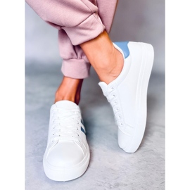 Baskets femme Xina BLANC / VERT blanche bleu 1