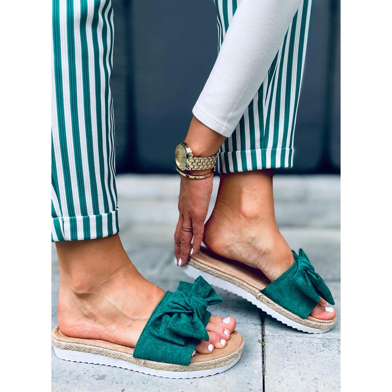 Espadrilles à nœud Viola Green vert 2