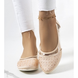 Marx ballerines semi-transparentes beiges 1