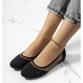 Ballerines Malene noires semi-transparentes 1