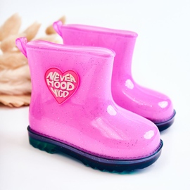 Bottes de Pluie Enfant Brocard Fuchsia rose 1 Bottes de Pluie Enfant Brocard Fuchsia rose 1