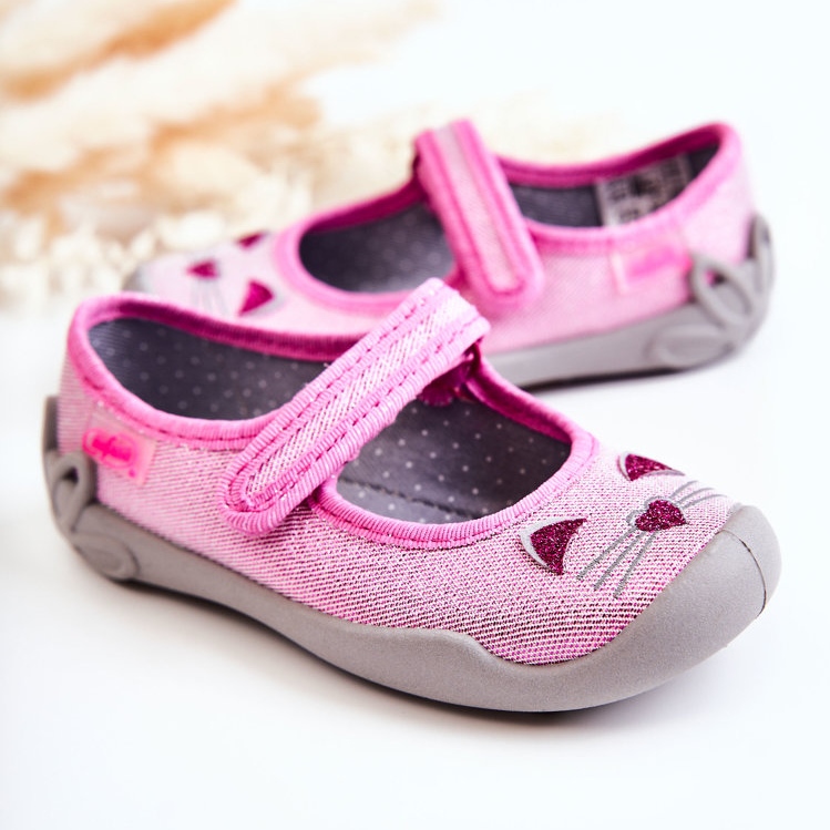 BEFADO S.A. Chaussons ballerines Befado Chats 114X451 Rose-Gris 1