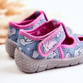 BEFADO S.A. Chaussons Befado Chats 533P014 Bleu-Rose 2