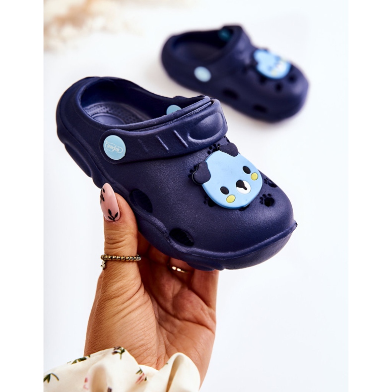 BEFADO S.A. Chaussons pour enfants Kroks Miś Befado 159X110 Bleu marine 1