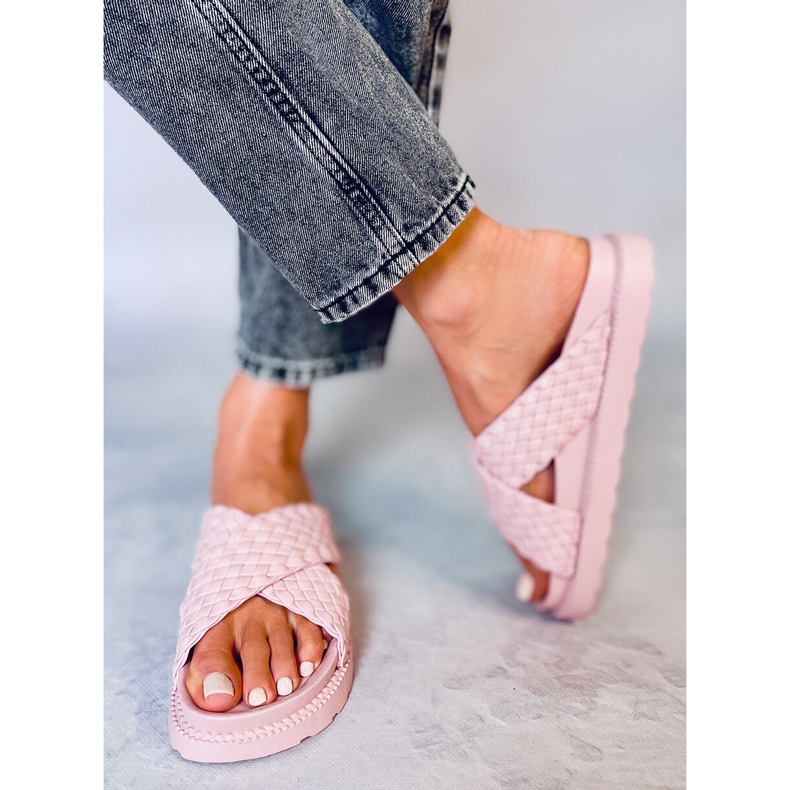 Chaussons femme Norma rose 1