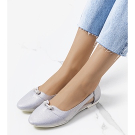 Ballerines argentées semi-transparentes Raglan 1