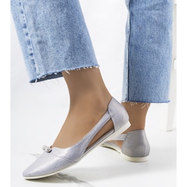 Ballerines argentées semi-transparentes Raglan 2