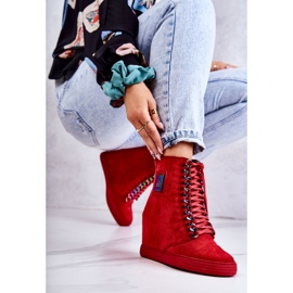Baskets Femme Lu Boo Avec Chaînes Daim Multi-Rouge Monica 6