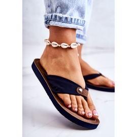 Tongs Femme Material Big Star JJ274A346 Bleu Marine 1