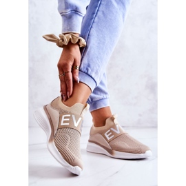 Vinceza Chaussures Sport Femme Slip-on Beige Lorane 2