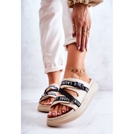 Chaussons Cuir Tendance Femme La.Fi Beige Menifis noir 1