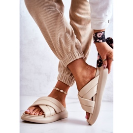 Chaussons Cuir Femme La.Fi Beige Silla 2 Chaussons Cuir Femme La.Fi Beige Silla 2