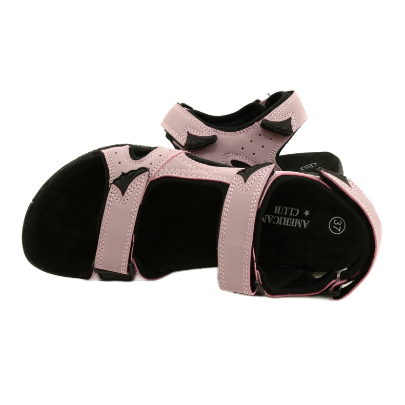 Sandales American Club HL53/22 avec insert en cuir Lt.Violet rose 4
