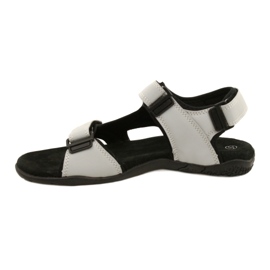 Sandales American Club HL53 / 22 avec un insert en cuir LT.Grey gris 1